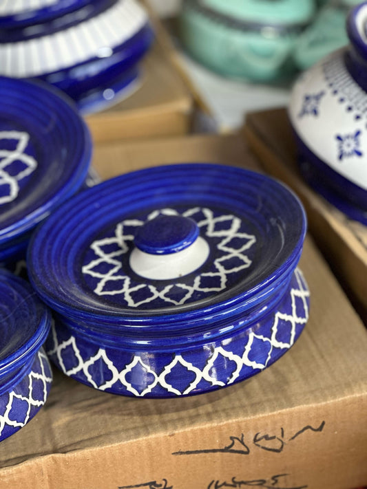 Indigo Ceramic Serving Bowl