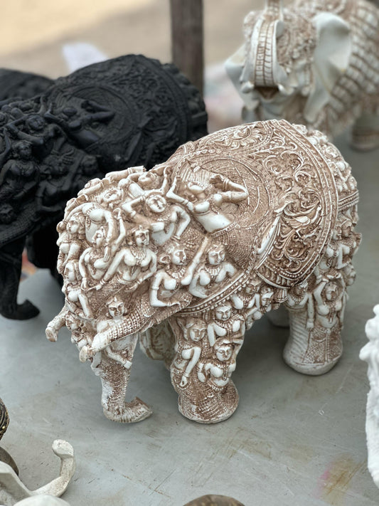 Hand-Carved Elephant – Ivory