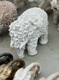 Hand-Carved Elephant – White