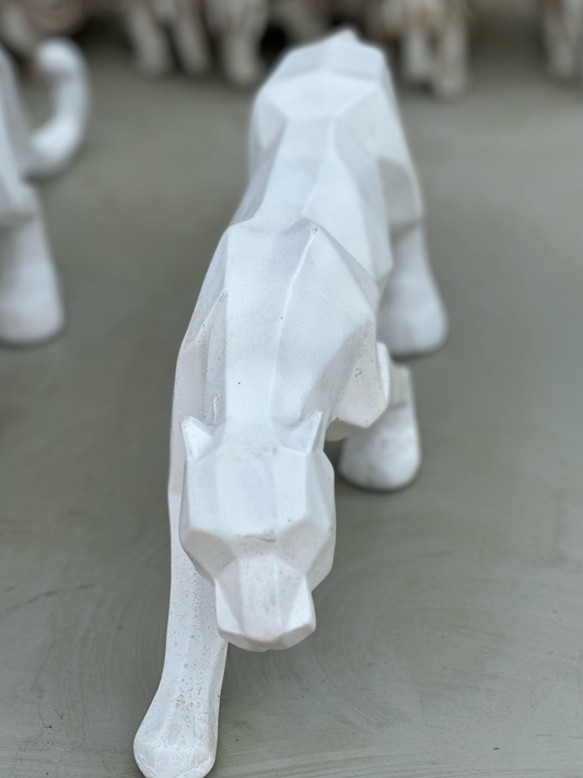 White Geometric Panther